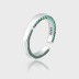 Simple Enamel Emerald Zirconia Open Rings 70400081