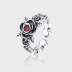 Vintage Rose Flower Zirconia Open Rings 70400084