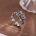 Vintage Rose Flower Zirconia Open Rings 70400084