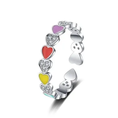 Emamel Heart Zirconia Open Rings 70400090