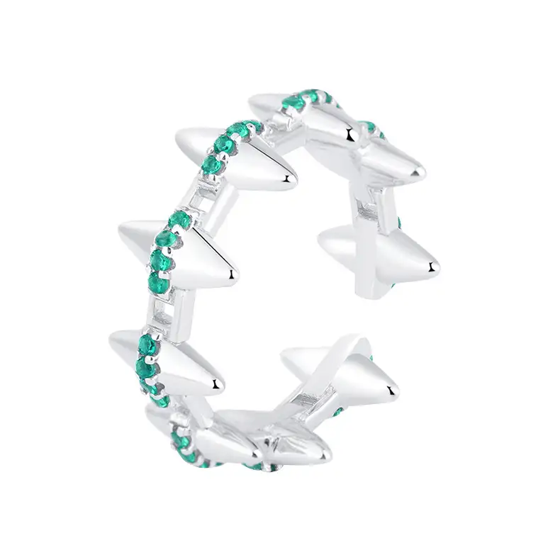 Punk Spike Zirconia Open Rings 70400091