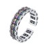 Vintage Full Rainbow Zirconia Open Rings 70400092