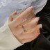 Dye Black Letter G Zirconia Open Rings 70400094