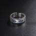 Wide Rainbow Zirconia Evil Eye Open Rings 70400098
