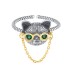 Vintage Doctor Cat Chain Open Rings 70400101