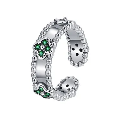 Vintage Silver CZ Flower Toe Rings 70400104