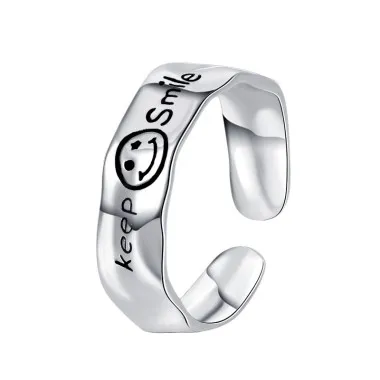 Silver Smile Letter Toe Rings 70400105