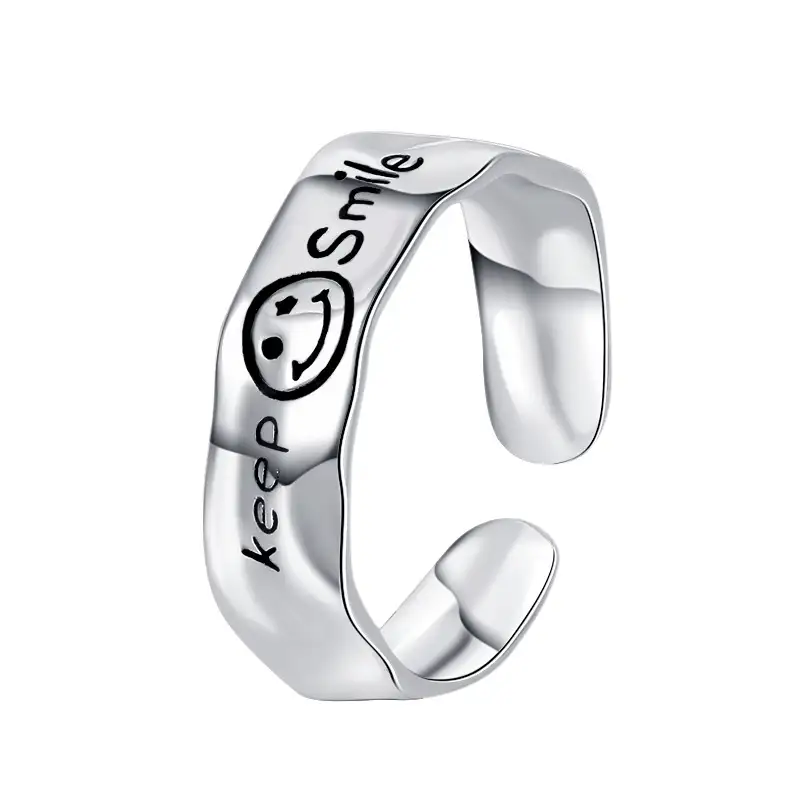 Silver Smile Letter Toe Rings 70400105