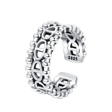 Vintage Silver Pig Snout Open Rings 70400108