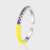 Enamel Rainbow Zirconia Toe Rings 70400111