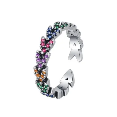 Rainbow Zirconia Arrows Toe Rings 70400120