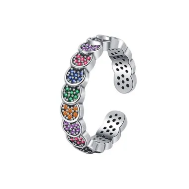 Vintage Rainbow Zirconia Scales Toe Rings 70400122