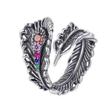 Vintage Zirconia Peacock Feather Toe Rings 70400124