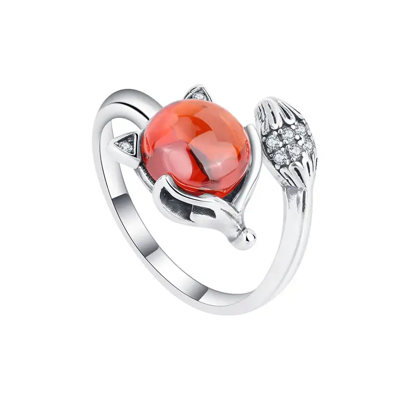 Vintage Ethnic Zirconia Fox Rings 70400139