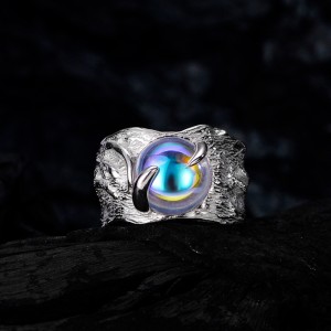 Vintage Hammered Moonstone Wide Toe Rings 70400145