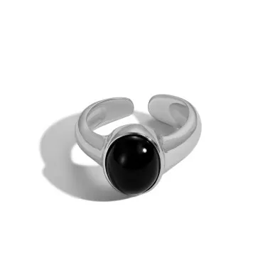 Punk Vintage Black Agate Toe Ring 70400177