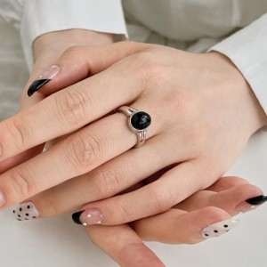 Punk Vintage Black Agate Toe Ring 70400177