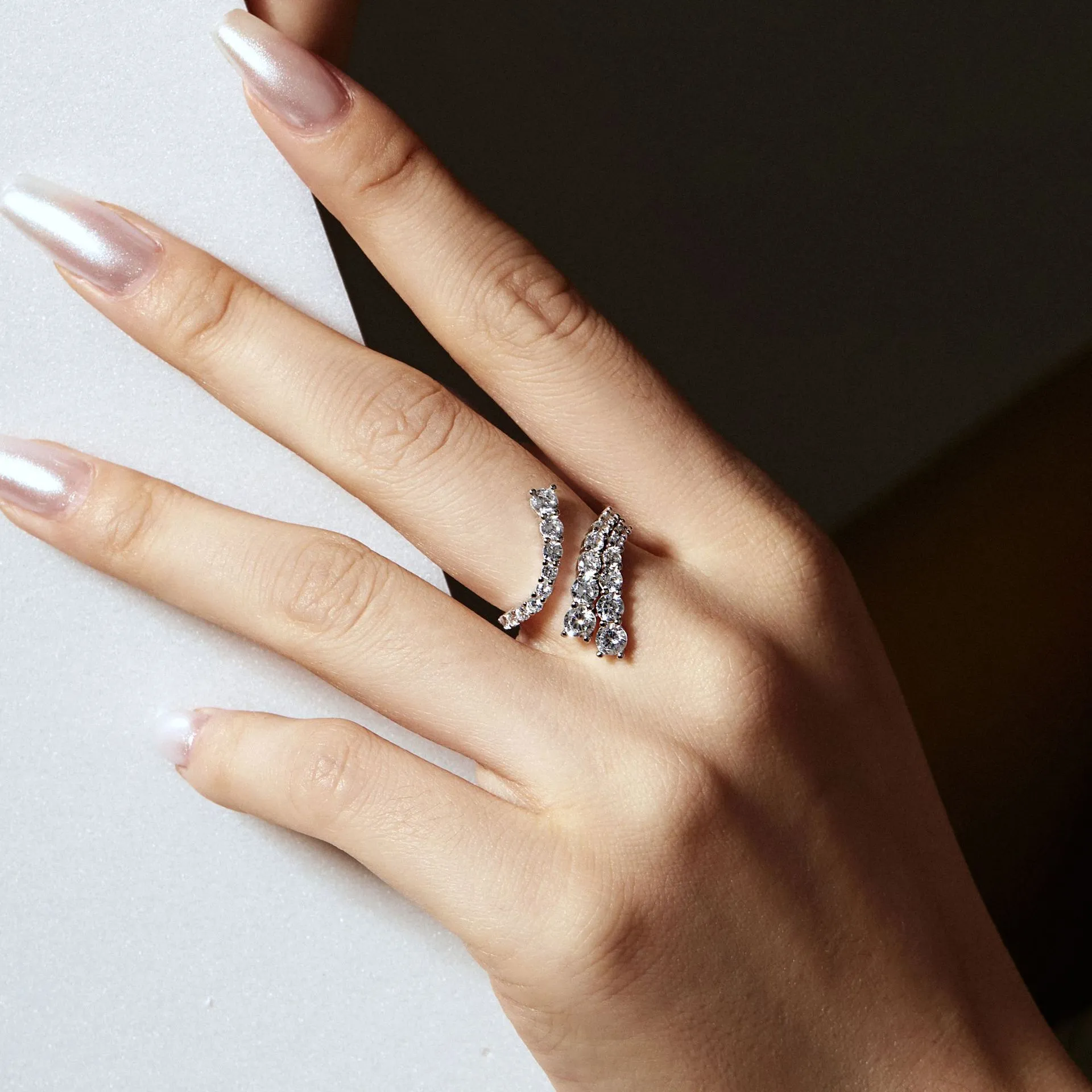 Irregular Shiny Zirconia Toe Ring 70400180 - image2