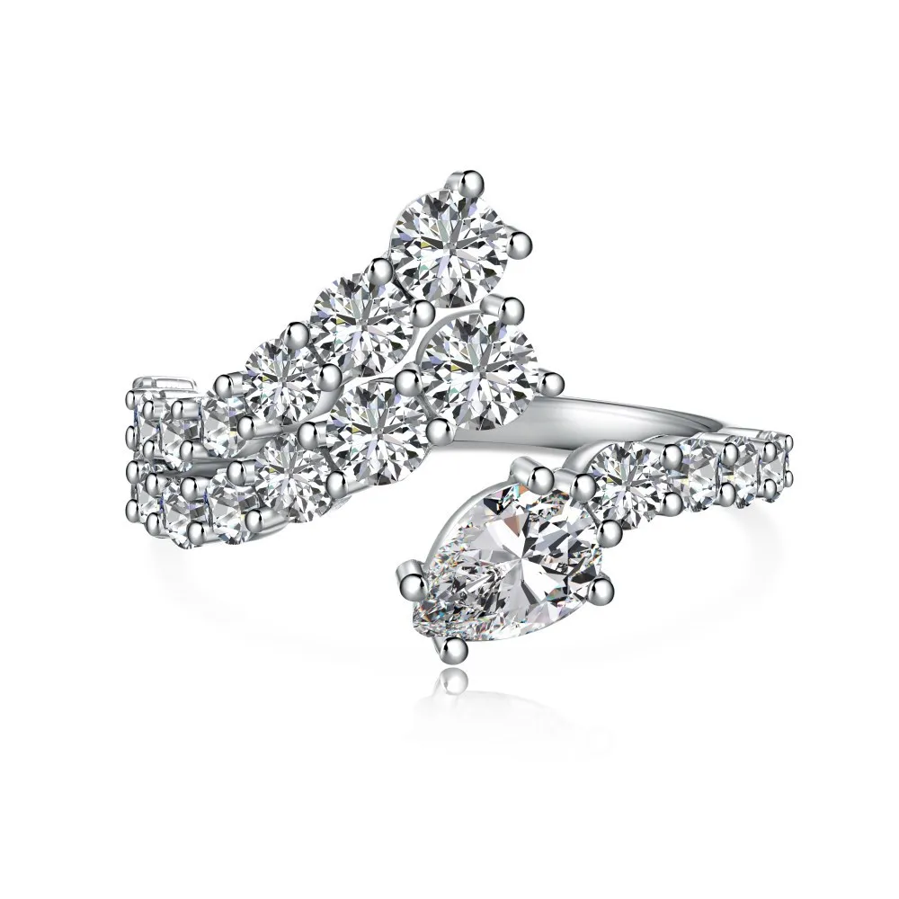 Irregular Shiny Pear Zirconia Toe Ring 70400181