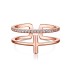 5A Zirconia Cross Stackable Toe Ring 70400183