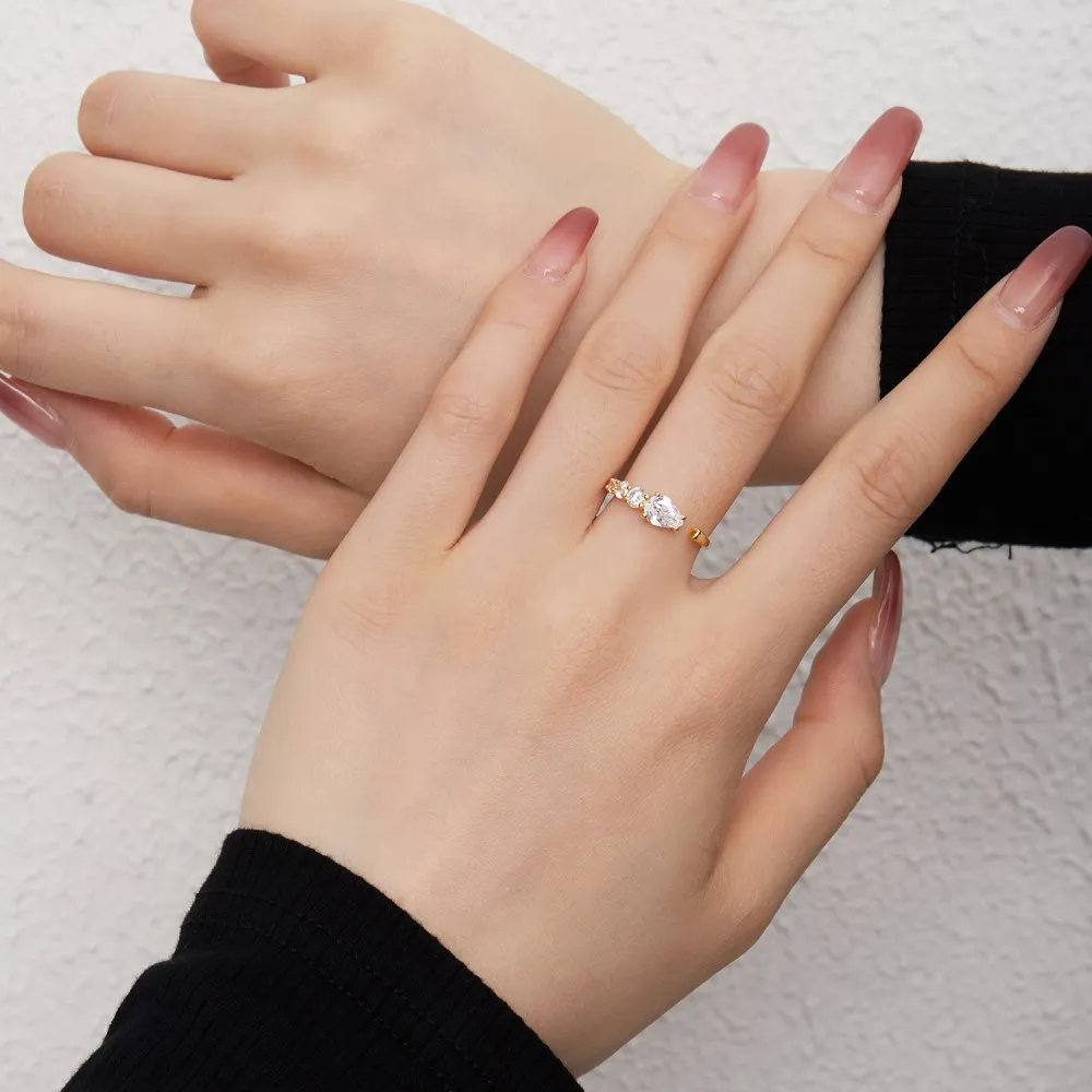 Unique Pear Zirconia Toe Ring 70400184 - image1