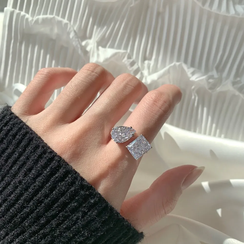 8A Rectangle Pear Zirconia Toe Ring 70400190 - image1