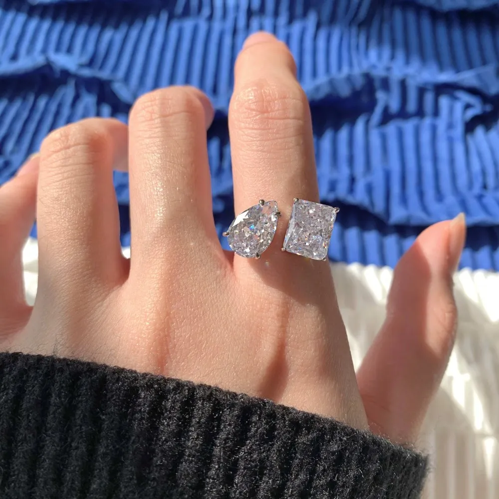 8A Rectangle Pear Zirconia Toe Ring 70400190 - image2