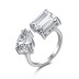 8A Ice Flower Cut Zirconia Toe Ring 70400192