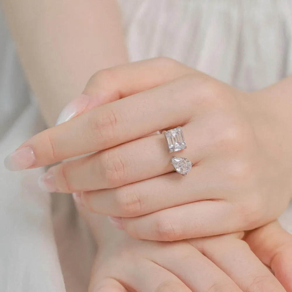 8A Ice Flower Cut Zirconia Toe Ring 70400192 - image1