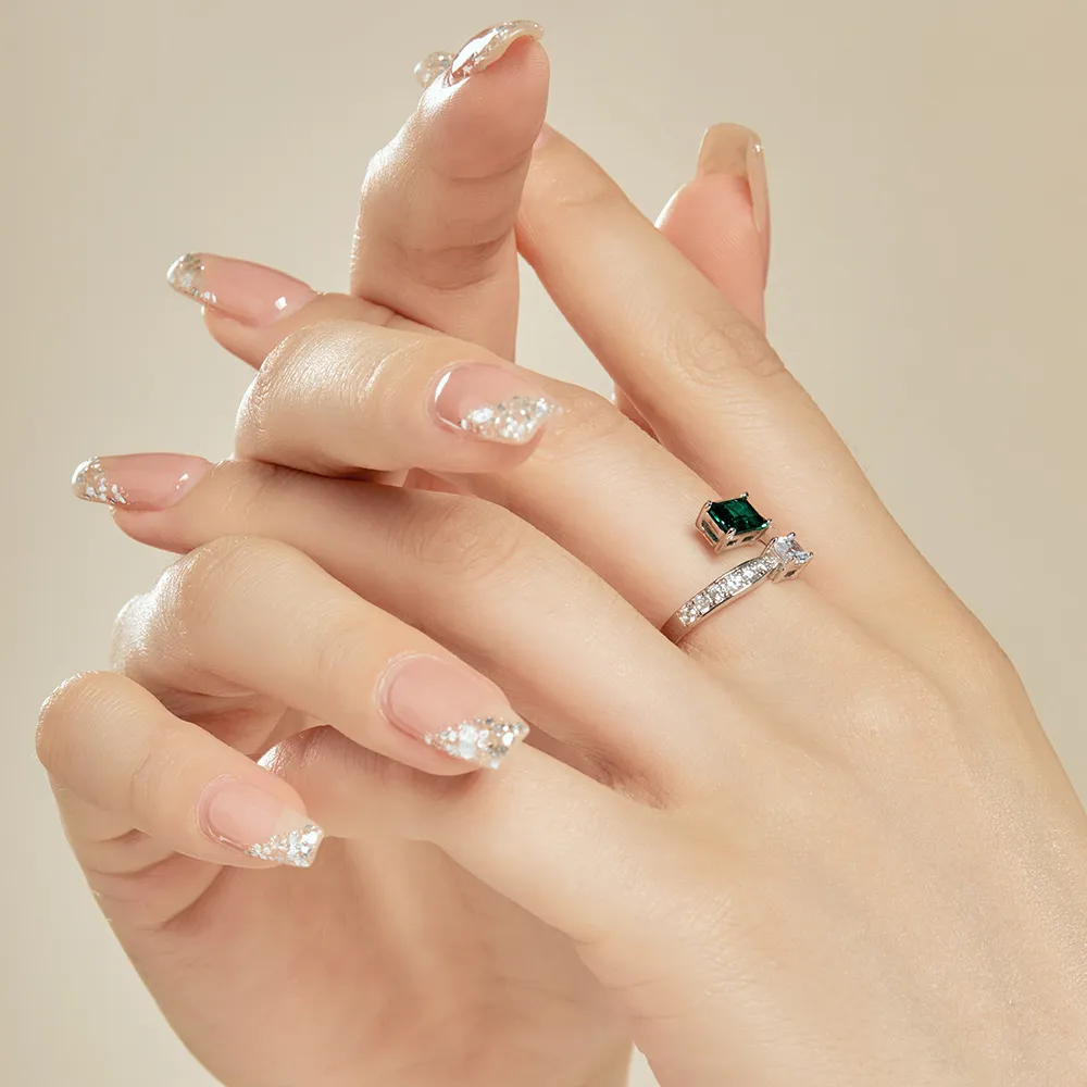 Spiral Emerald Zirconia Toe Ring 70400193 - image2