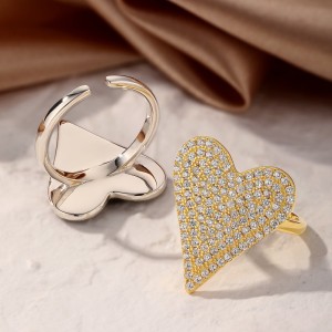 Punk Gothic Heart Zirconia Toe Ring 70400199