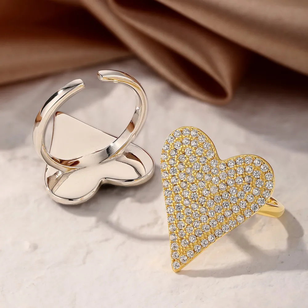 Punk Gothic Heart Zirconia Toe Ring 70400199 - image1