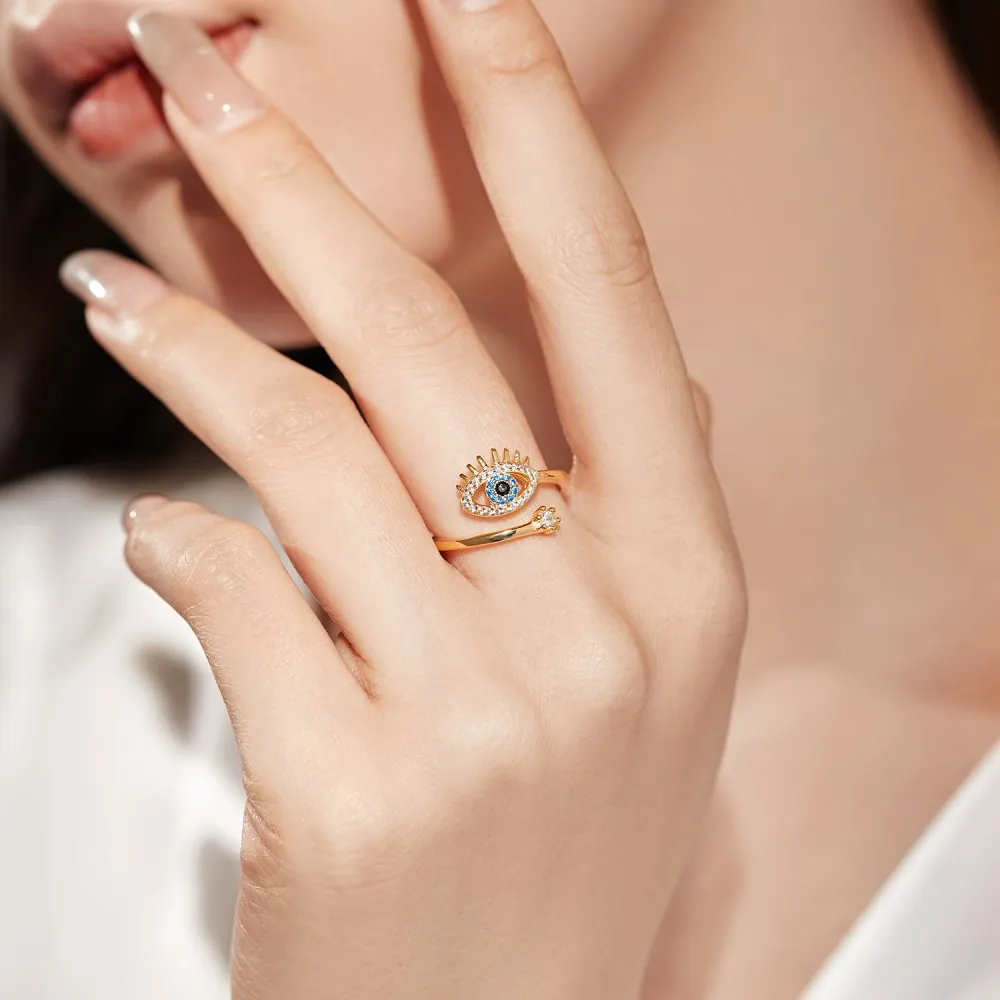 Unique Evil Eye Zirconia Toe Ring 70400200 - image2