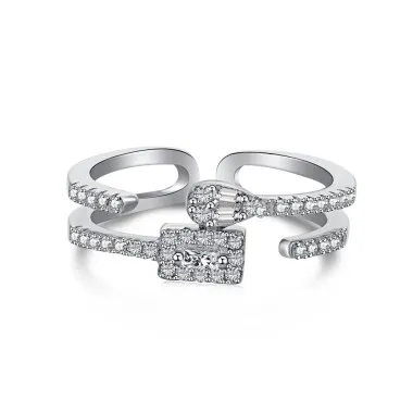 Stylish Shiny Zirconia Toe Ring 70400204