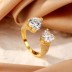 Luxury Double Heart Zirconia Toe Ring 70400206