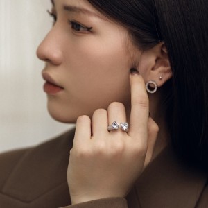 Luxury Double Heart Zirconia Toe Ring 70400206