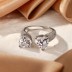 Luxury Double Heart Zirconia Toe Ring 70400206