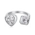 Luxury Square Heart Zirconia Toe Ring 70400207