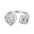 Luxury Square Heart Zirconia Toe Ring 70400207