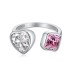 Luxury Square Heart Zirconia Toe Ring 70400207