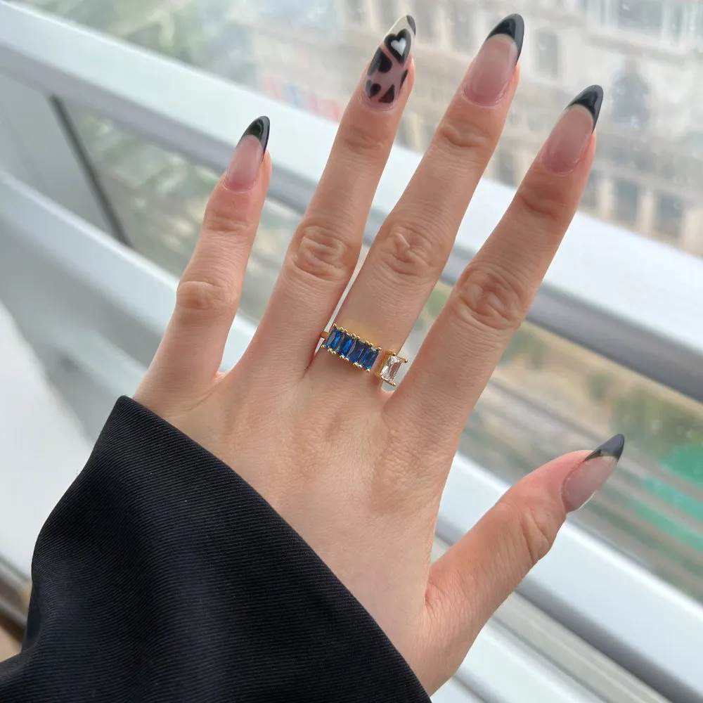 Elegant Rectangle Candy Zirconia Toe Ring 70400209 - image1