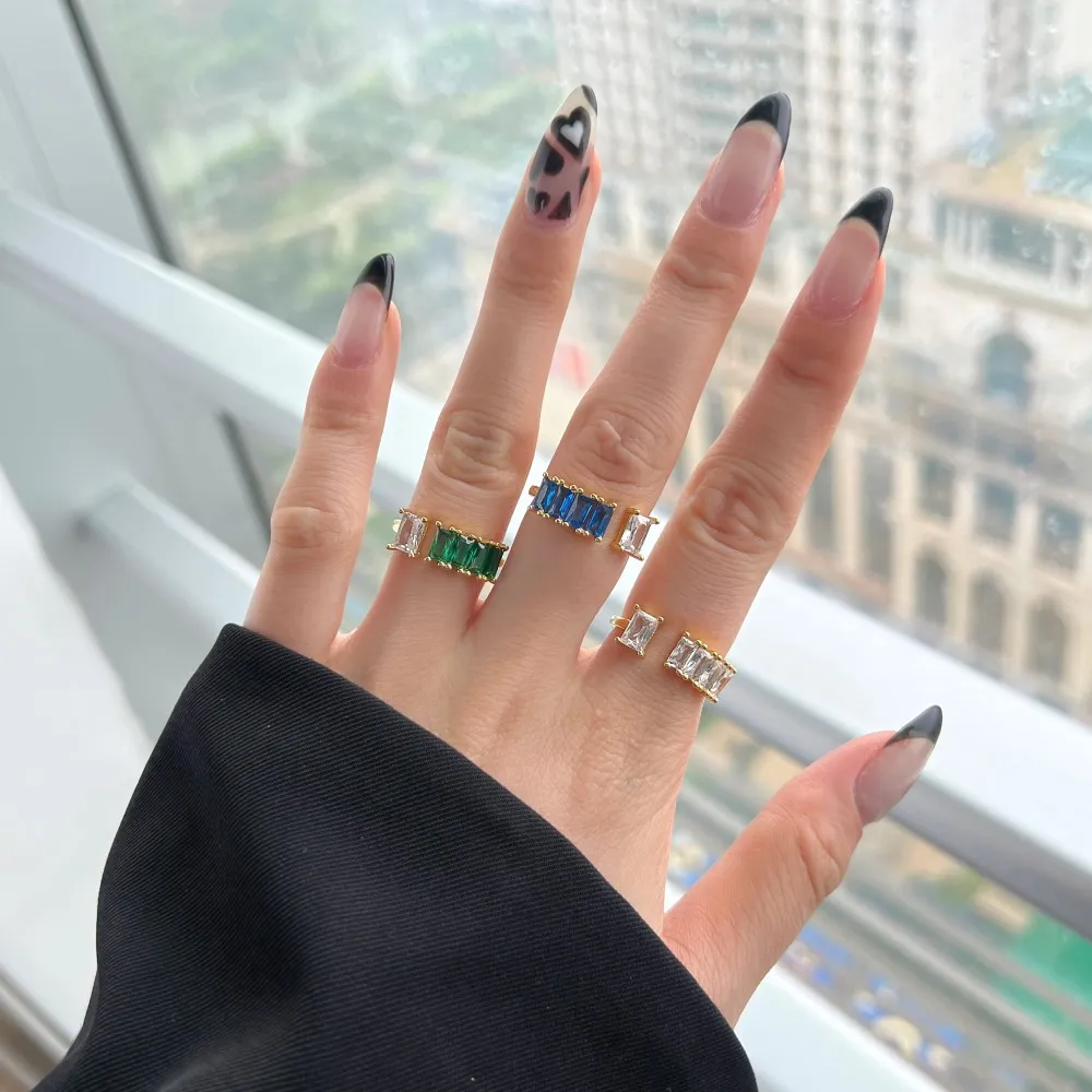 Elegant Rectangle Candy Zirconia Toe Ring 70400209 - image4