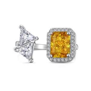 8A Ice Flower Cut Rhombus Zirconia Toe Ring 70400211