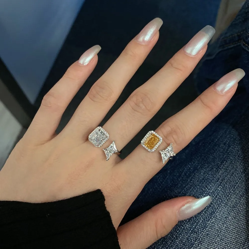 8A Ice Flower Cut Rhombus Zirconia Toe Ring 70400211 - image2