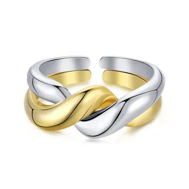 Stylish Twisted Lines Stackable Toe Ring 70400214