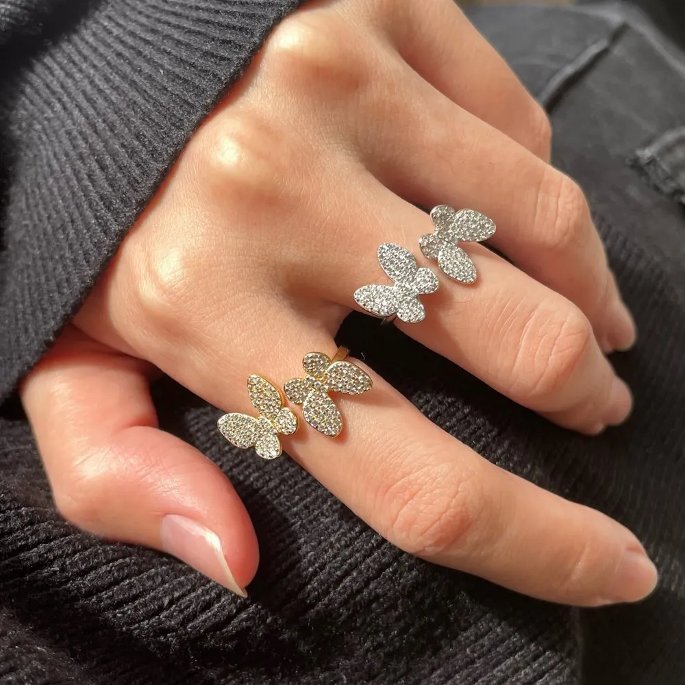 Elegant Butterfly Zirconia Toe Ring 70400215 - image1