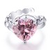 Luxury Pink Heart Zirconia Toe Ring 70400217