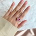 Luxury Pink Heart Zirconia Toe Ring 70400217