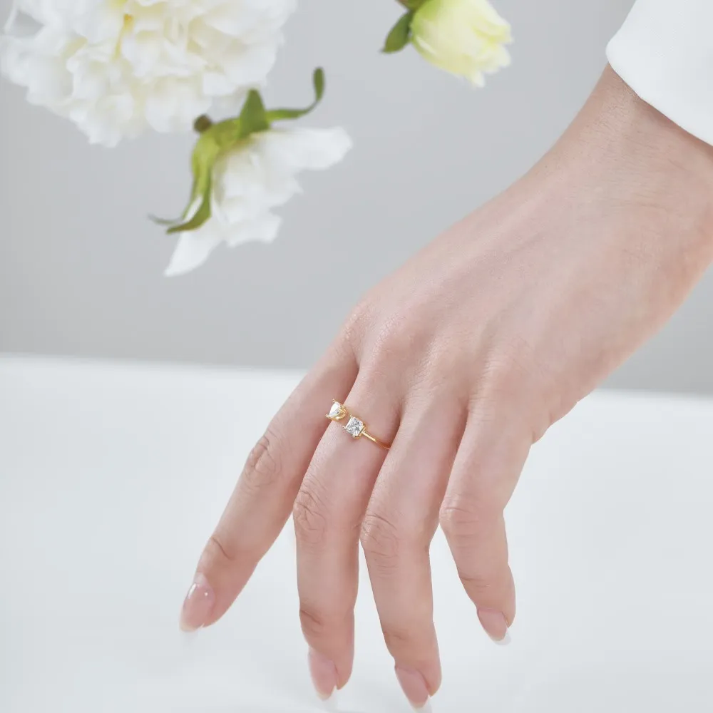 Minimalist Hearts Zirconia Toe Ring 70400218 - image2