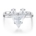 Unique Square Geometric Heart Zirconia Toe Ring 70400219